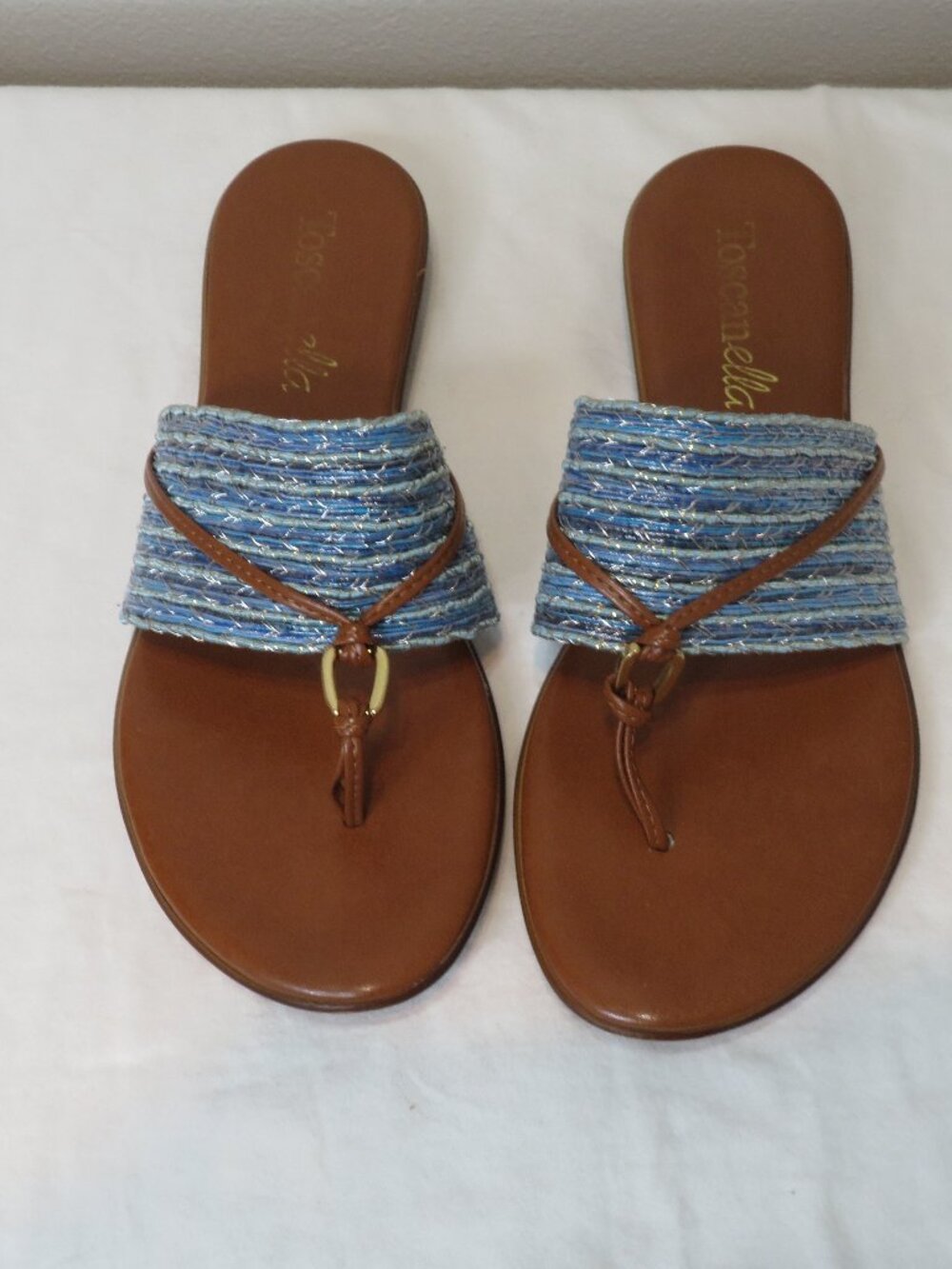 Italian Shoemakers Toscanella Braided Upper Strap Sandal Size 9